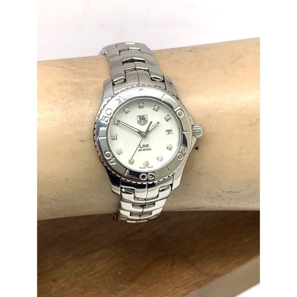 Tag Heuer Women's Watch WJ1319-0 Swiss Quartz Diamond Mother of Pearl Dial 27mm - Picture 11 of 14